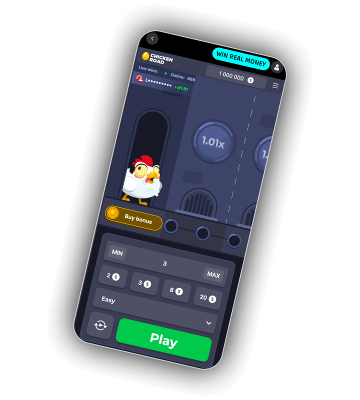 A NorseMania game open on a phone with the stake buttons, Buy bonus and the Play button